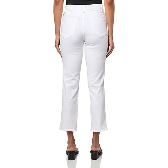 Democracy Ab Technology Booty Lift Jeans Womens Sz 16 White Frayed Hem High Rise - Picture 3 of 16